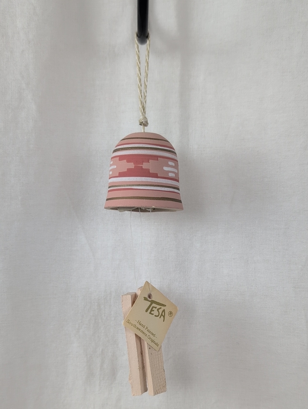 NWT Tesa Hand-Painted CLAY Wind Chime